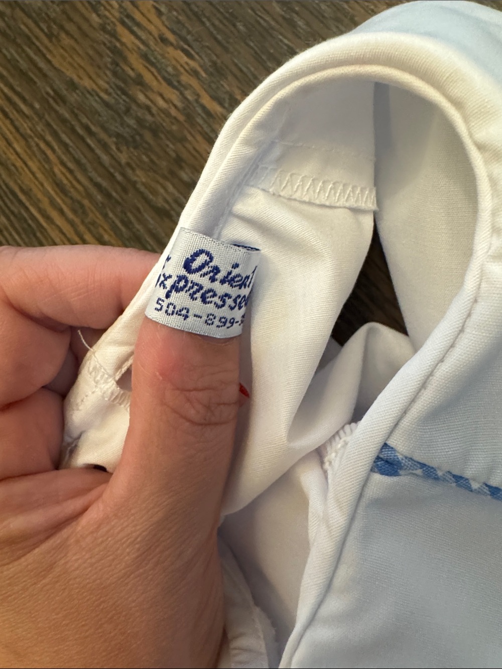 Embroidered white Sleeveless Top with Blue Gingham Bloomers - Picture 5 of 7
